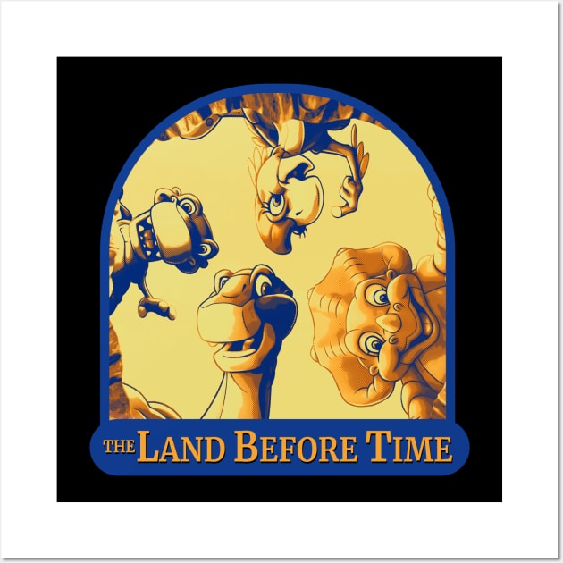 land before time family retro Wall Art by Thermul Bidean